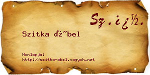 Szitka Ábel névjegykártya